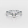 1 CT Classic Emerald Cut Lab Diamond Ring