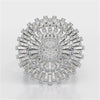 3.63 CT Round Cut Lab Diamond Ring