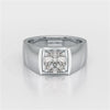 2 CT Round Cut Lab Diamond Men's Ring