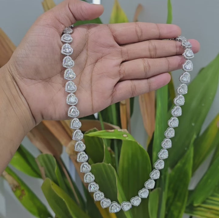 37.35 CT Heart Cut Diamond Necklace (Ready for Delivery)