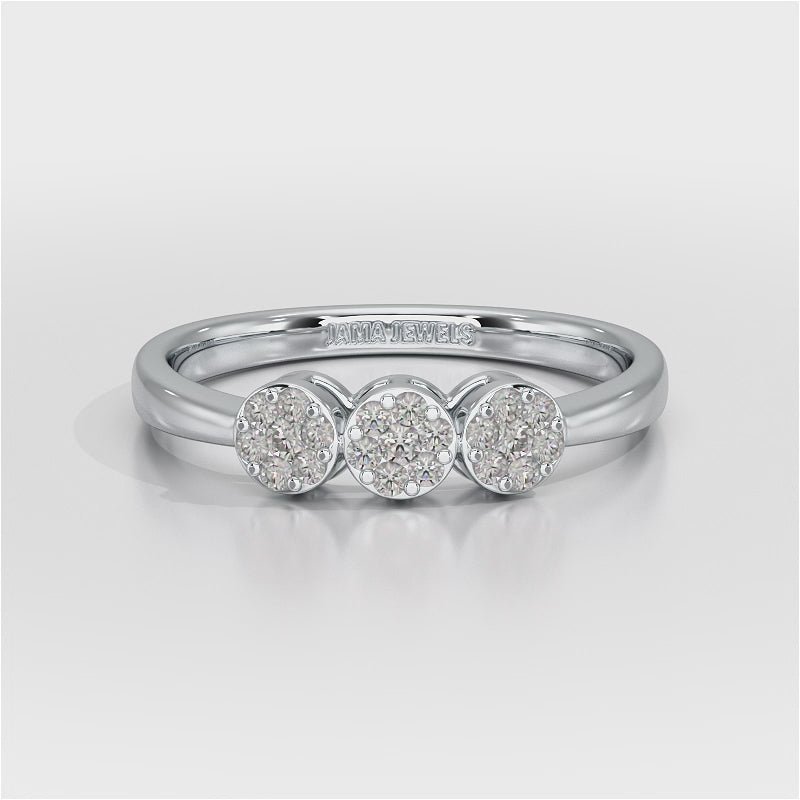 0.21 CT Round Shape Lab Diamonds Engagement Ring