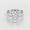 2.5 CT Pear and Princess Cut Lab Diamond Ring