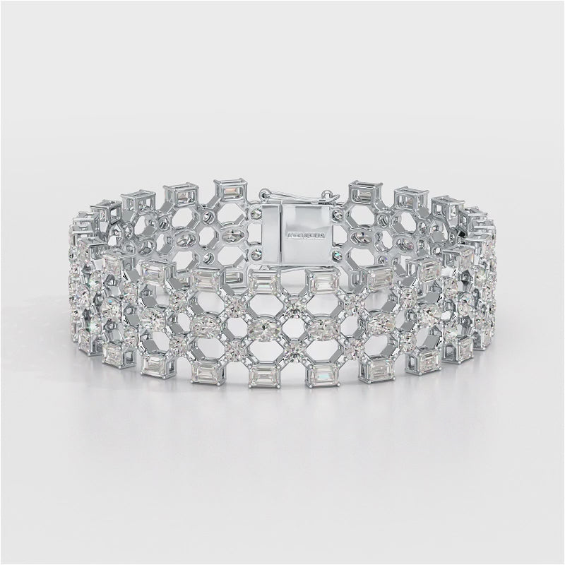 18.3 CT Multi Shape Lab Diamond Bracelet
