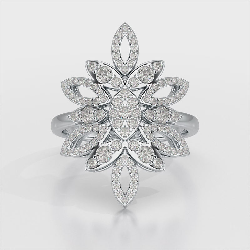 0.76 CT Lab Diamond Engagement Ring