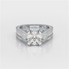 3.4 CT Cushion Cut Solitaire Lab Diamond Ring