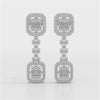 1.16 CT Baguette Cut Lab Diamond Drop Earring