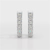 3.9 CT Oval Cut Lab Diamond Hoops Earrings