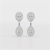4.7 CT Lab Diamond Pear Drop Earring
