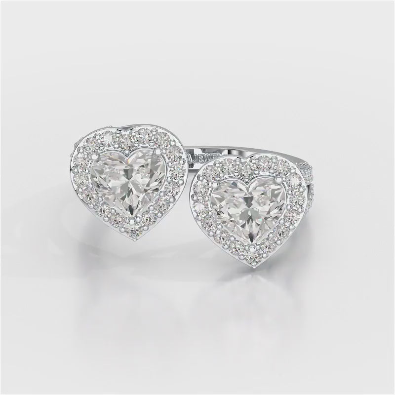 2.22 CT Heart Cut Lab Diamond Ring