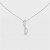 0.15 CT Round Cut Lab Diamond Swirl Chain Pendant