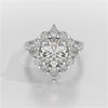 4.95 Carat Round Pear Lab Diamond Ring - Jama Jewels 