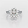 2.12 CT Oval Cut Halo Lab Diamond Ring
