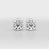 4.09 CT Lab Diamond White Gold Stud Earrings