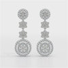 1.18 CT Round Cut Dangle Drop Lab Diamond Earring