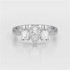 1.3 CT Three Stone Lab Diamond Engagement Ring
