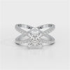 1.9 CT Princess Cut Butterfly Lab Diamond Ring