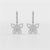 0.98 CT Lab Diamond Dangle Hoop Earrings