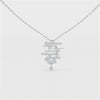 0.35 CT Lines Lab Diamond Chain Pendant with Round Cut Diamonds