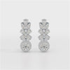 2.10 CT Multi Shape Diamond Drop Earring