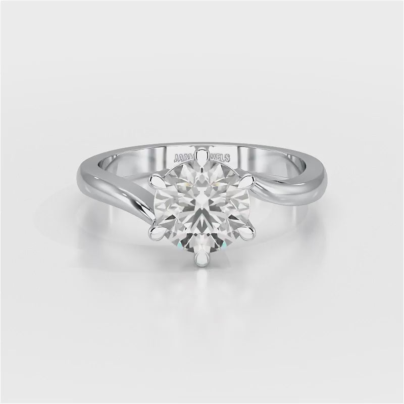 3 CT Lab Diamond Classic Solitaire Ring