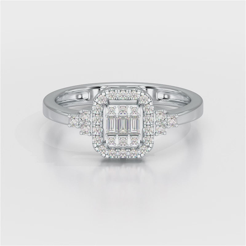 0.46 CT Baguette Lab Diamond Ring