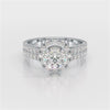 2.32 CT Halo Lab Diamond Engagement Ring