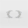 0.81 CT Lab Diamond Half Moon Earrings