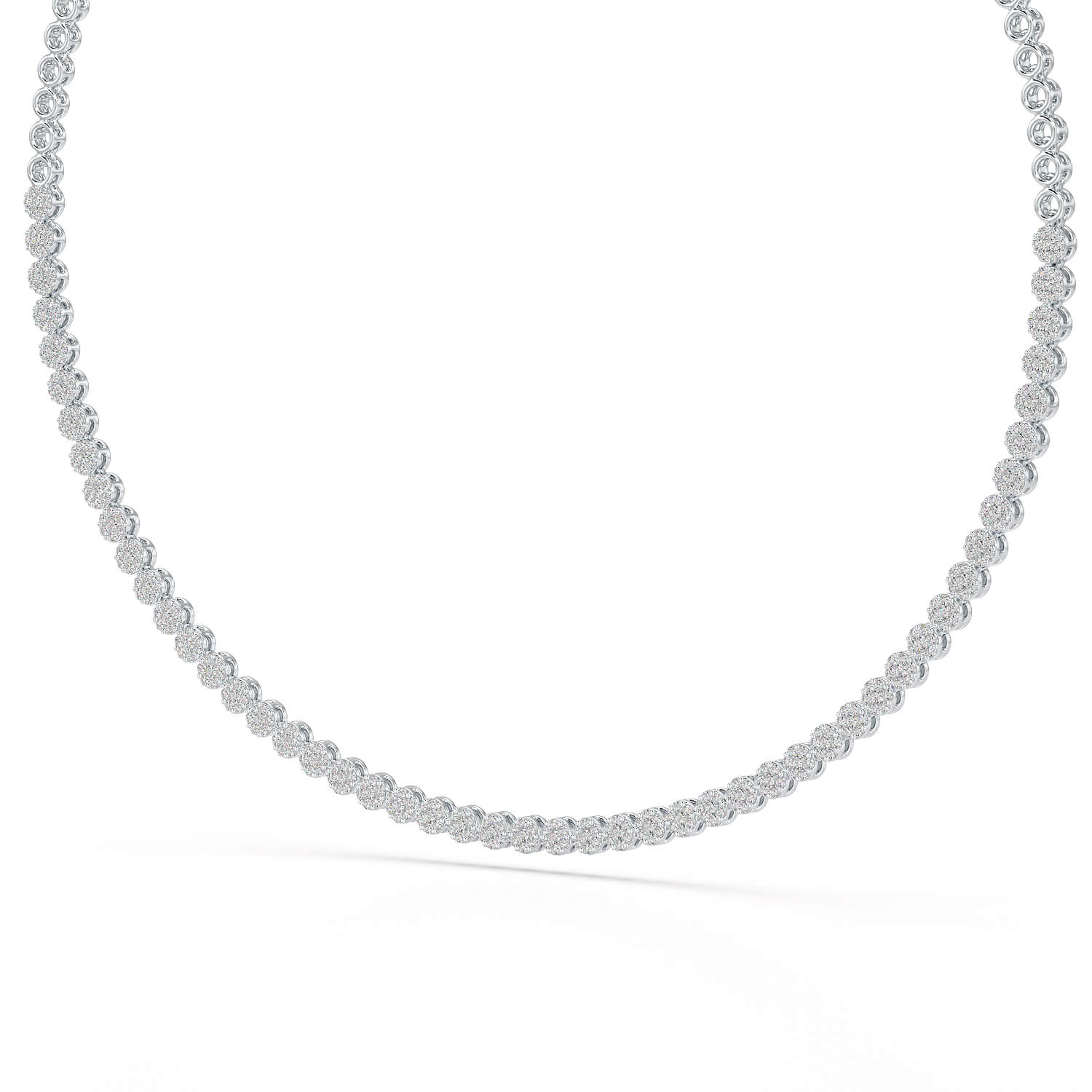 3.8 CT Lab Diamond Tennis Necklace